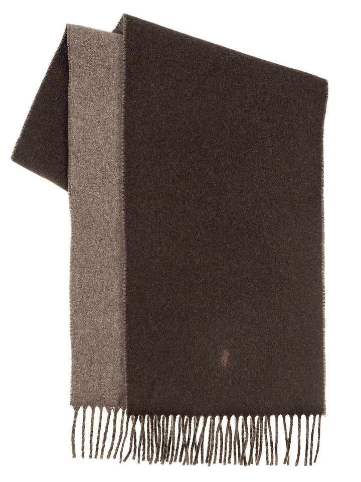 FRINGE TRIM WOOL SCARF