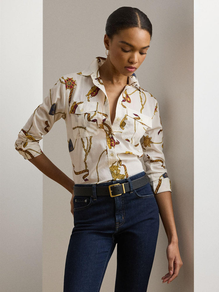 Classic Fit Print Cotton Shirt