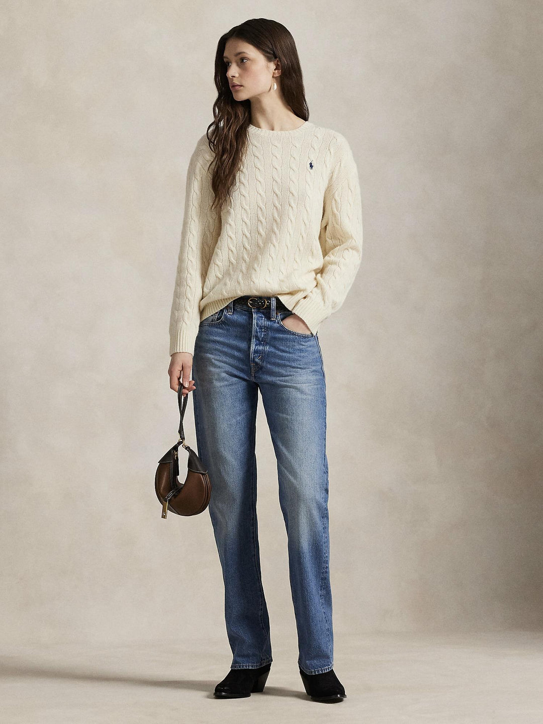 Cable Wool Cashmere Crewneck