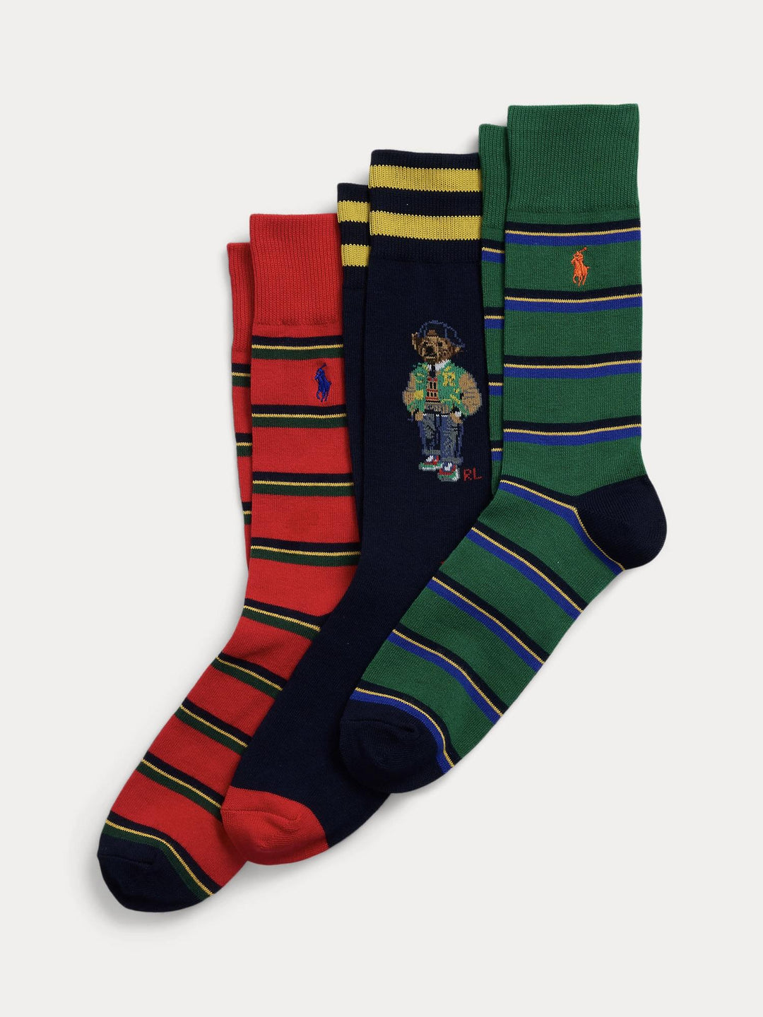 Polo Bear &Striped Sock Gift Set