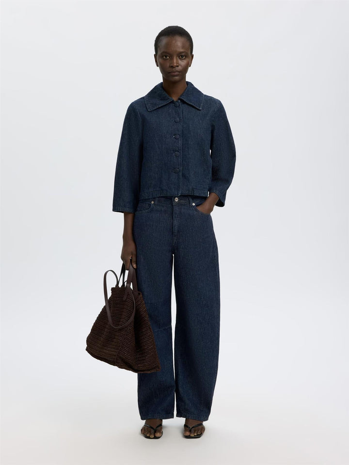 Slfrelaxed Hanny 3/4 Denim Jacket