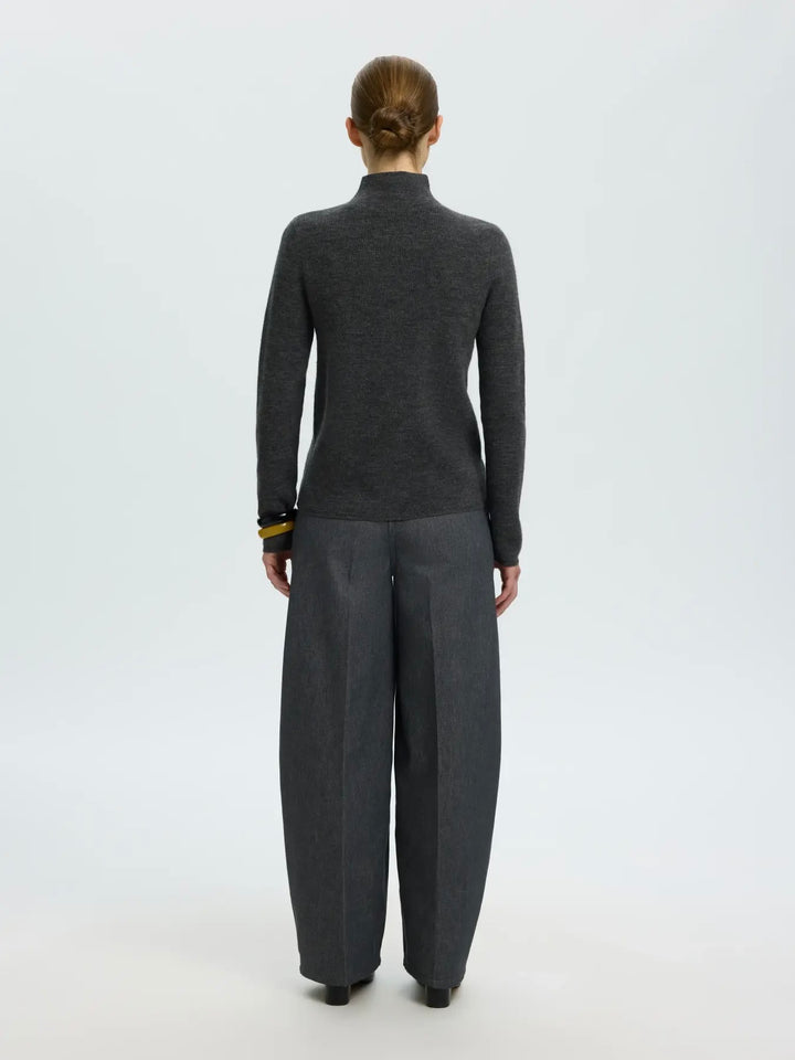 SLWPETRA LS KNIT HIGH NECK CARDIGAN