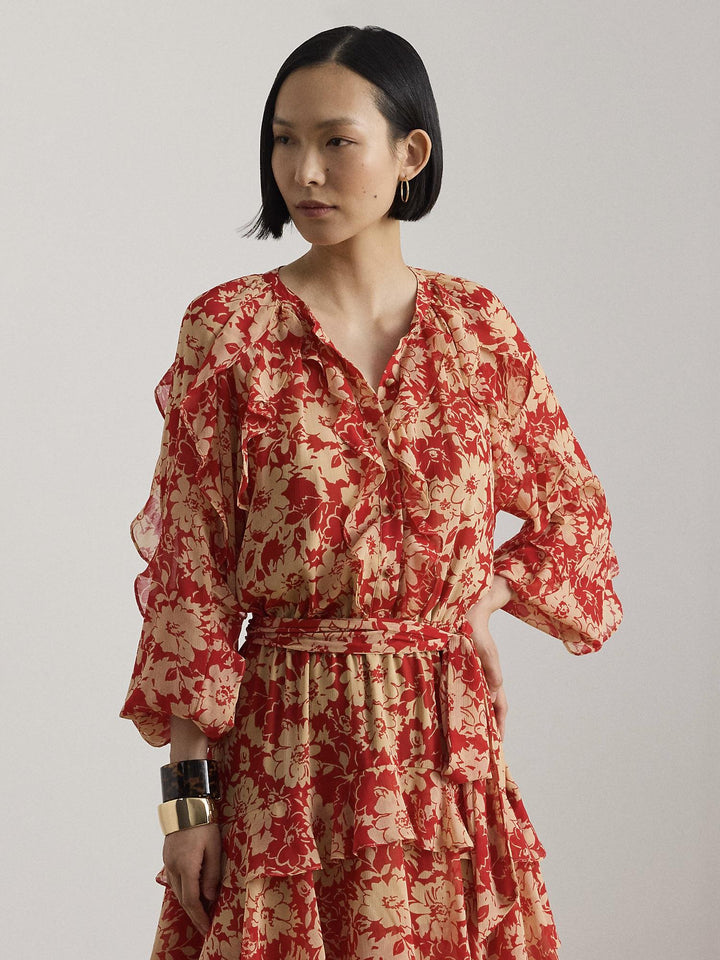 Woven Ruffle Dress