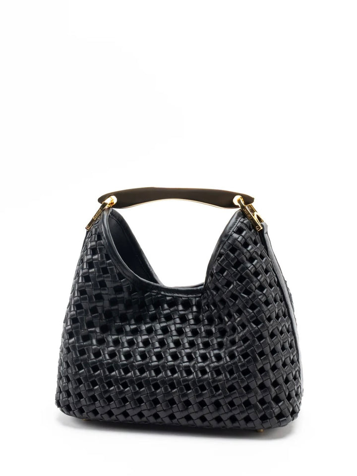 Small Boomerang Woven Leather