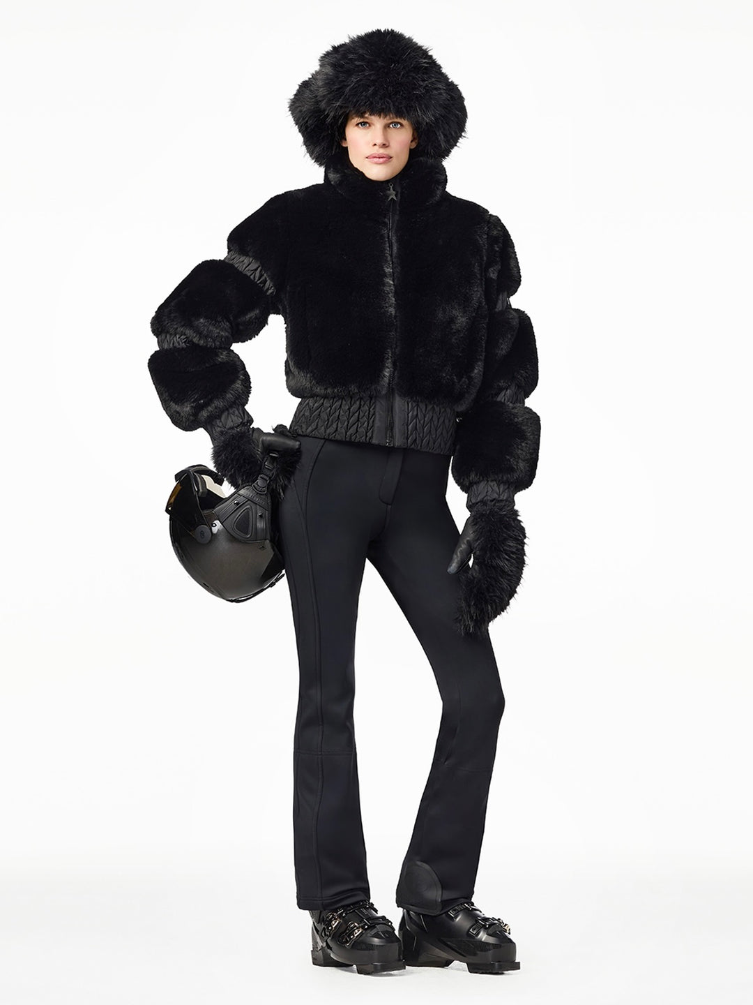 Furry ski jacket