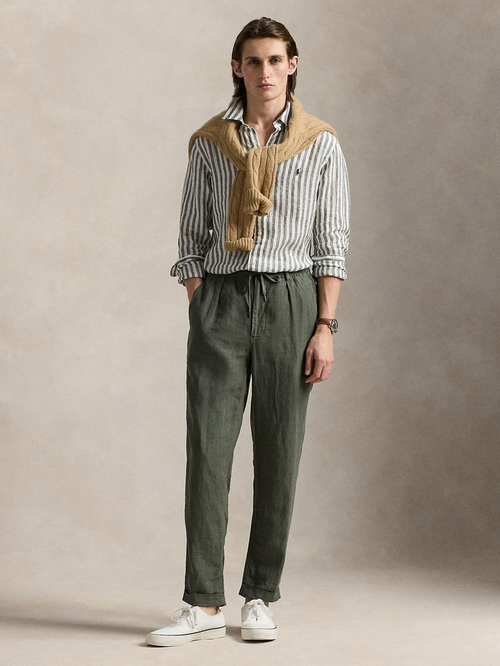 Custom Fit Striped Linen Shirt