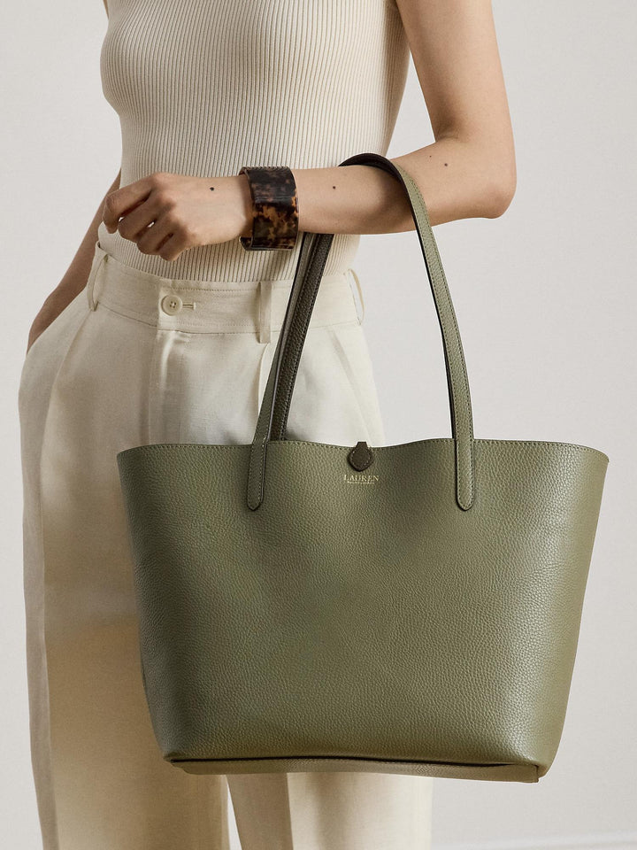 FAUX LEATHER LARGE REVERSIBLE TOTE BAG
