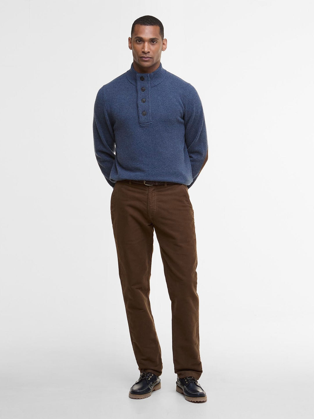 Essent Patch Half Zip Knitted Jumper