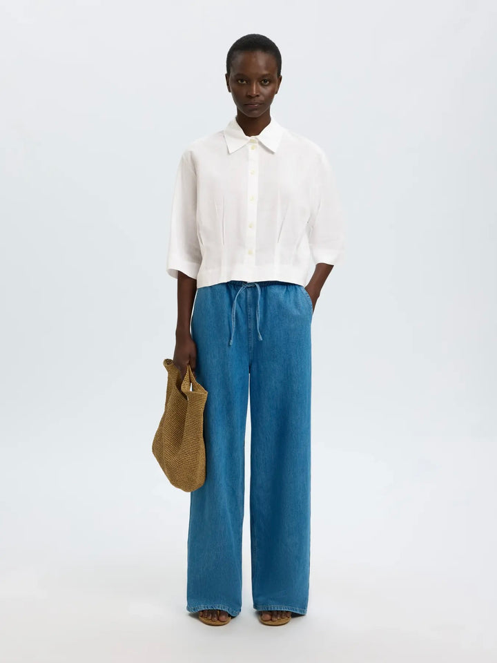 Slfcleo Regular 3/4 Cropped Shirt B