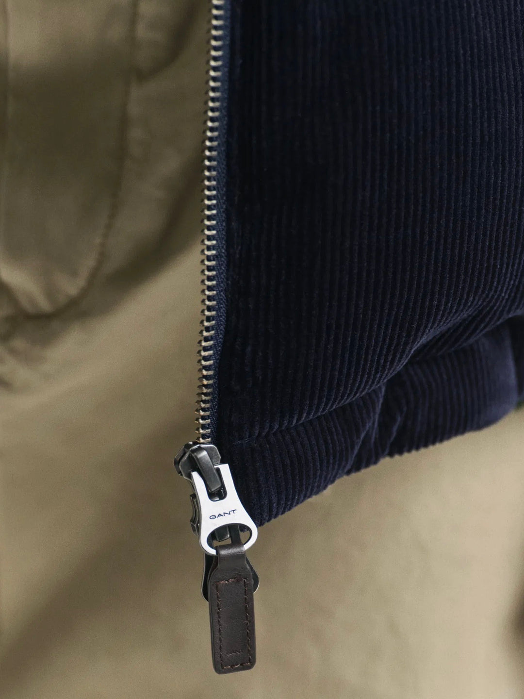 Cord puffer jacket