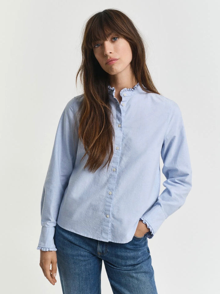 Reg classic oxford frill blouse