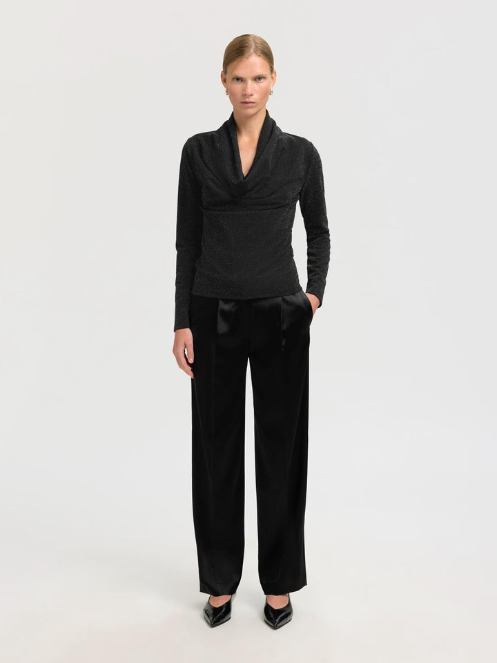 Slfsandra Ls Cowl Neck Top