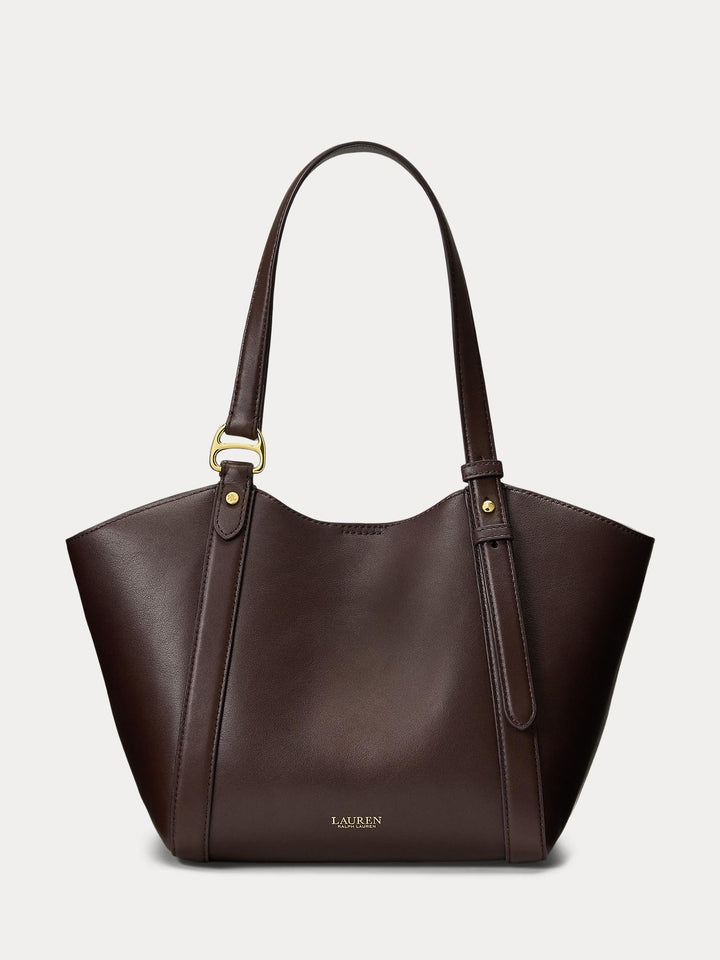 Leather small tote bag