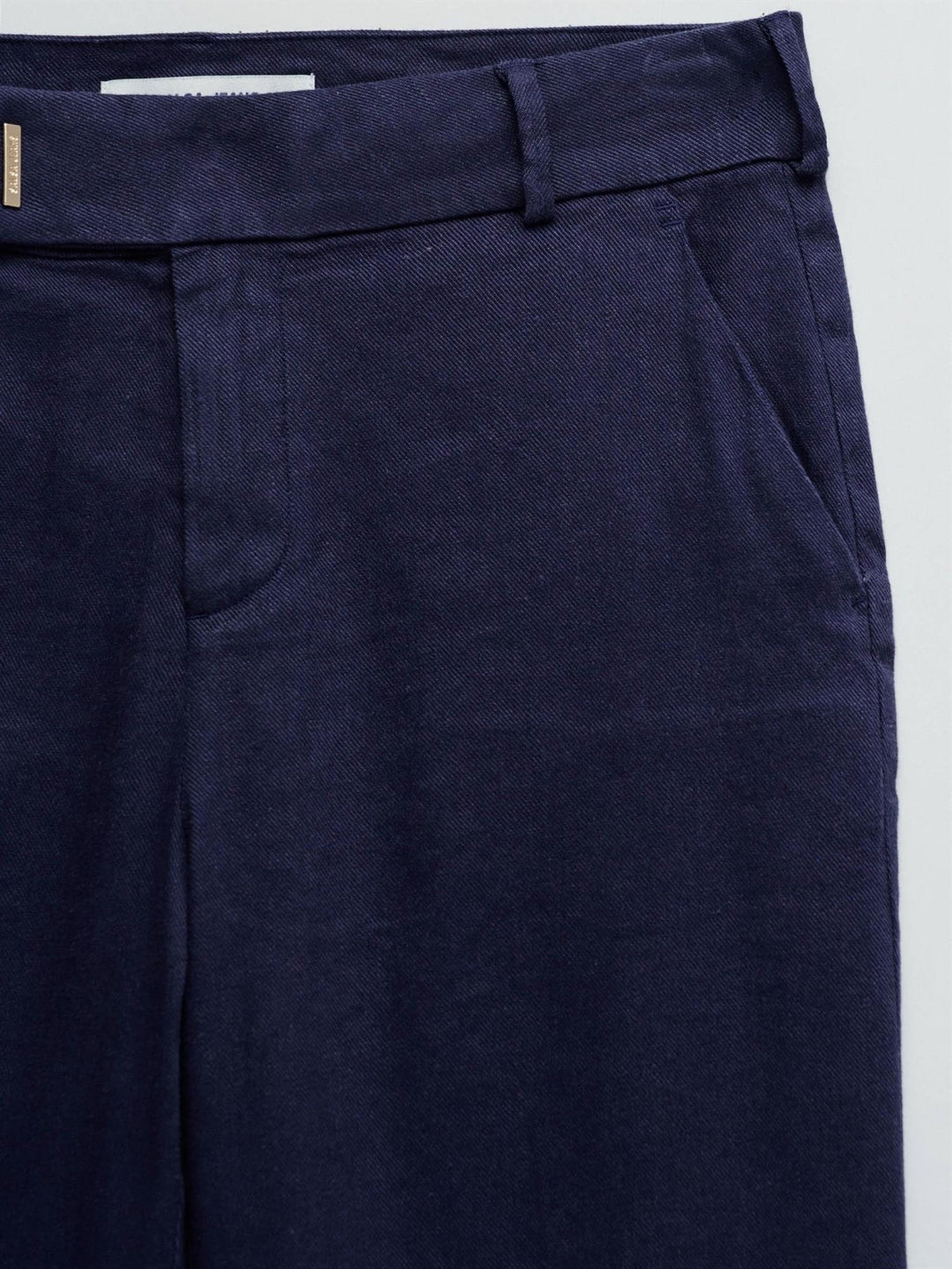 Chino flare linen trousers