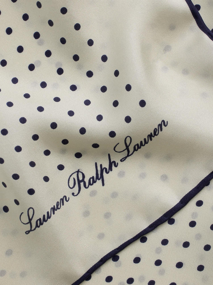 Polka dot silk scarf