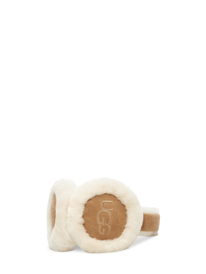 W sheepskin embroidery earmuff