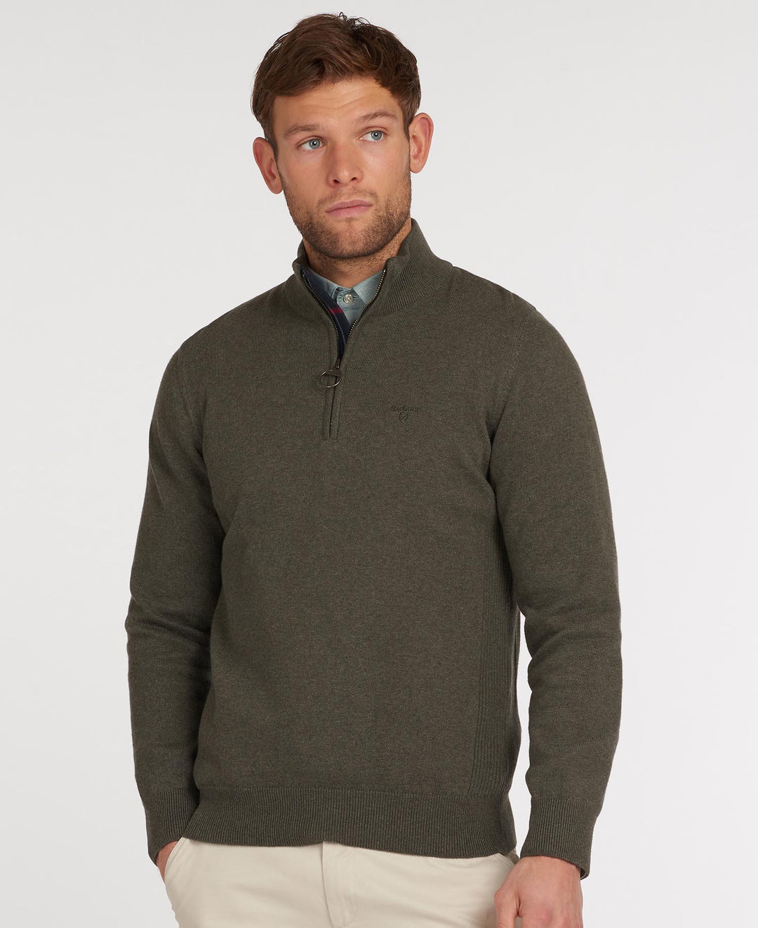 Cotton half zip