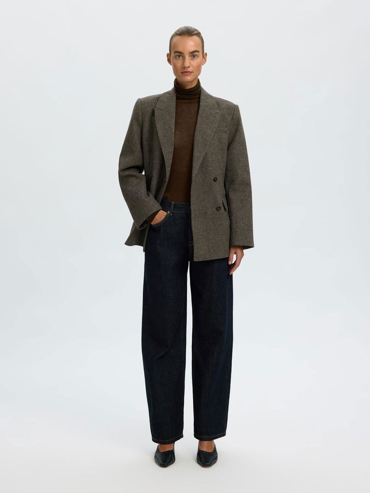Slwvendy Wool Ls Knit Roll Neck Noos