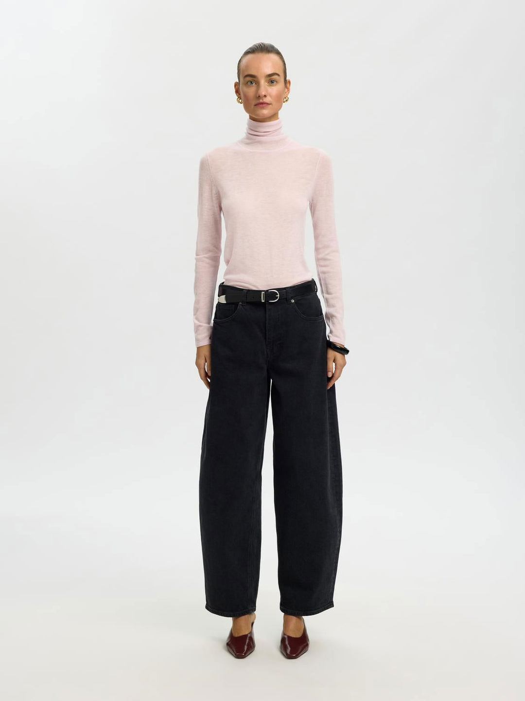 Slwvendy Wool Ls Knit Roll Neck Noos