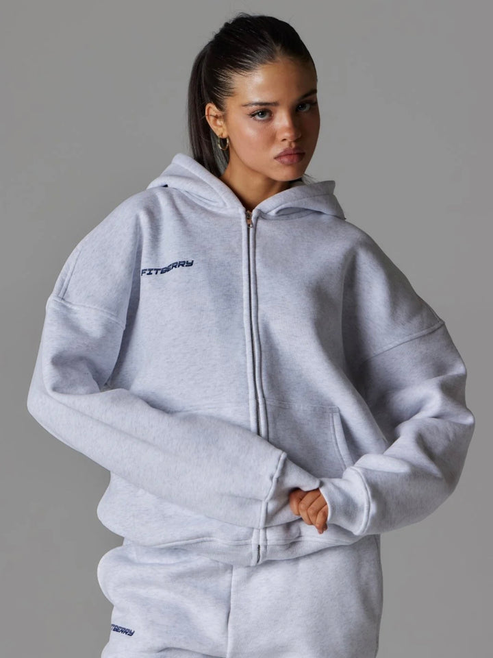 Sports studio oversized zip hoodie