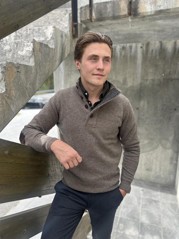Essential elbow patch jumper