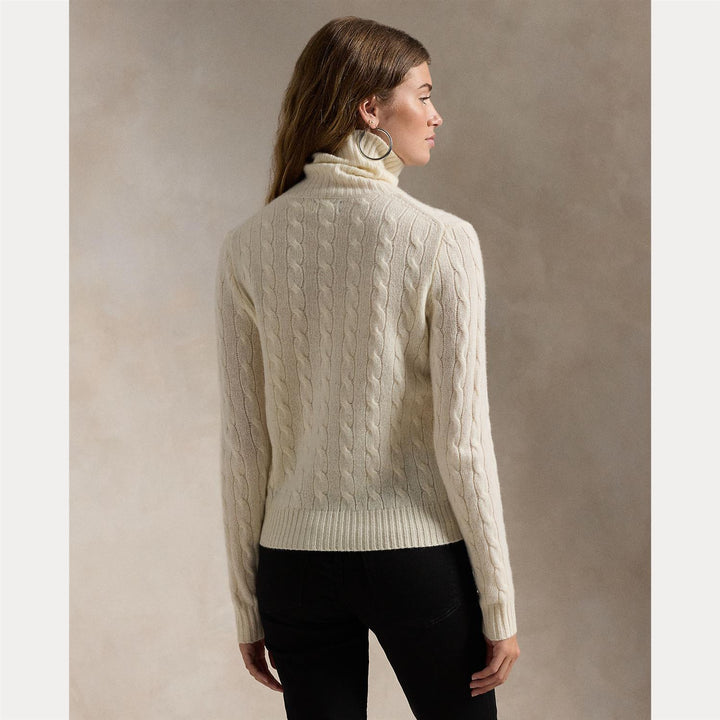 Wool cashmere cable knit