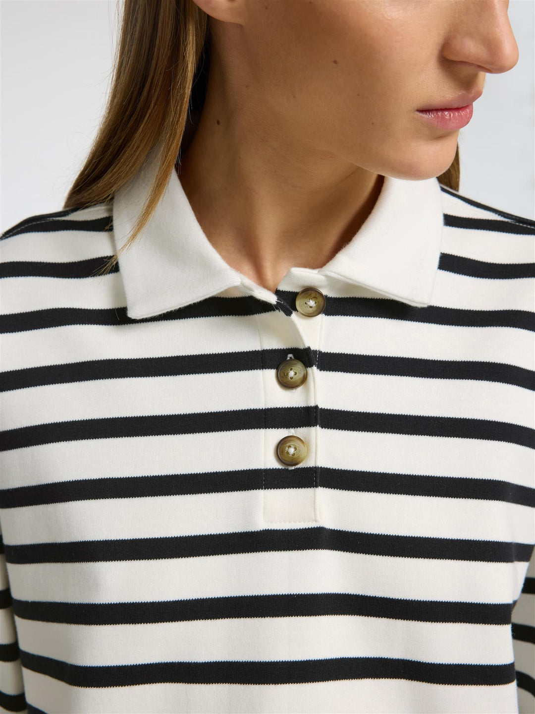 SLFWADA stripe collar top