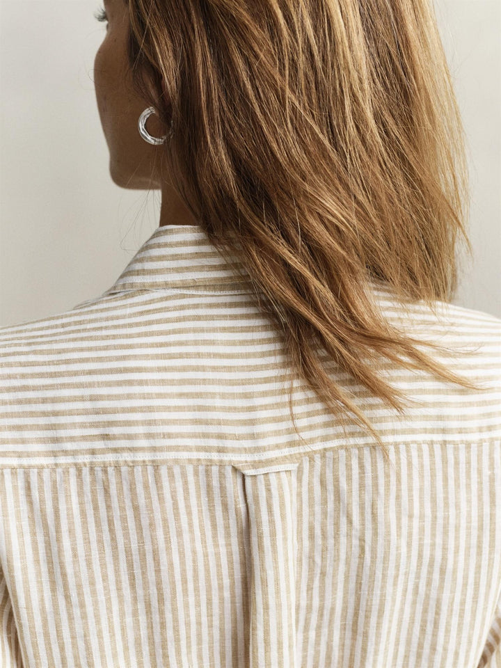 Striped Linen Shirt Dress