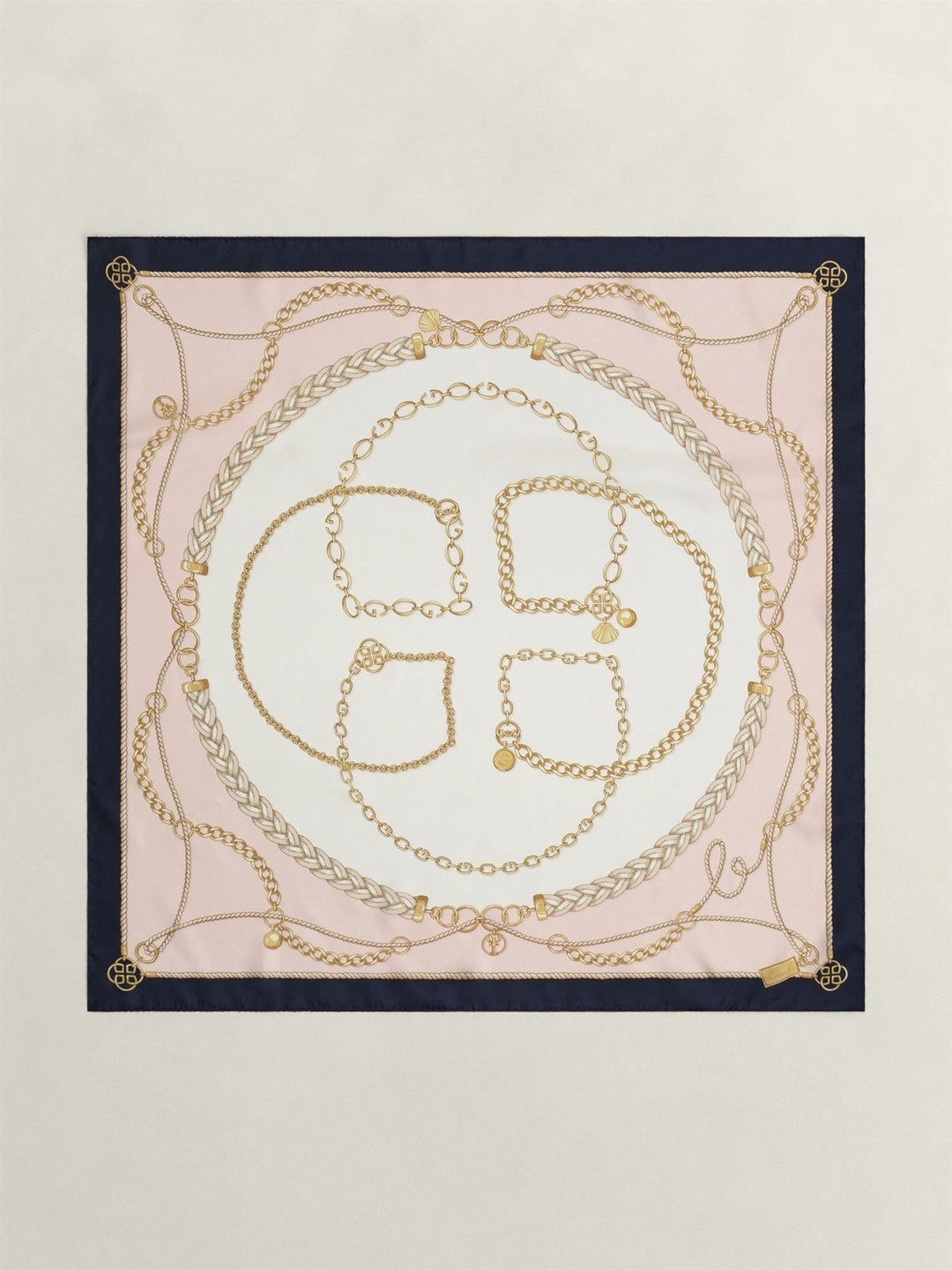 Chain Print Silk Scarf