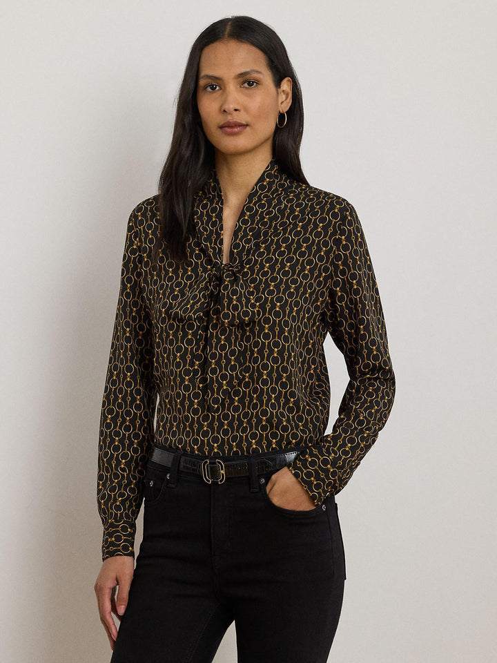 Tie neck blouse