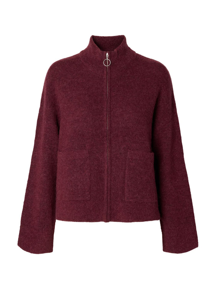 Slwsia Ras Ls Knit Zipper Cardigan
