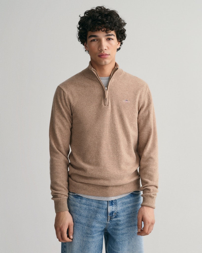 Superfine Lambswool Half-Zip Sweater